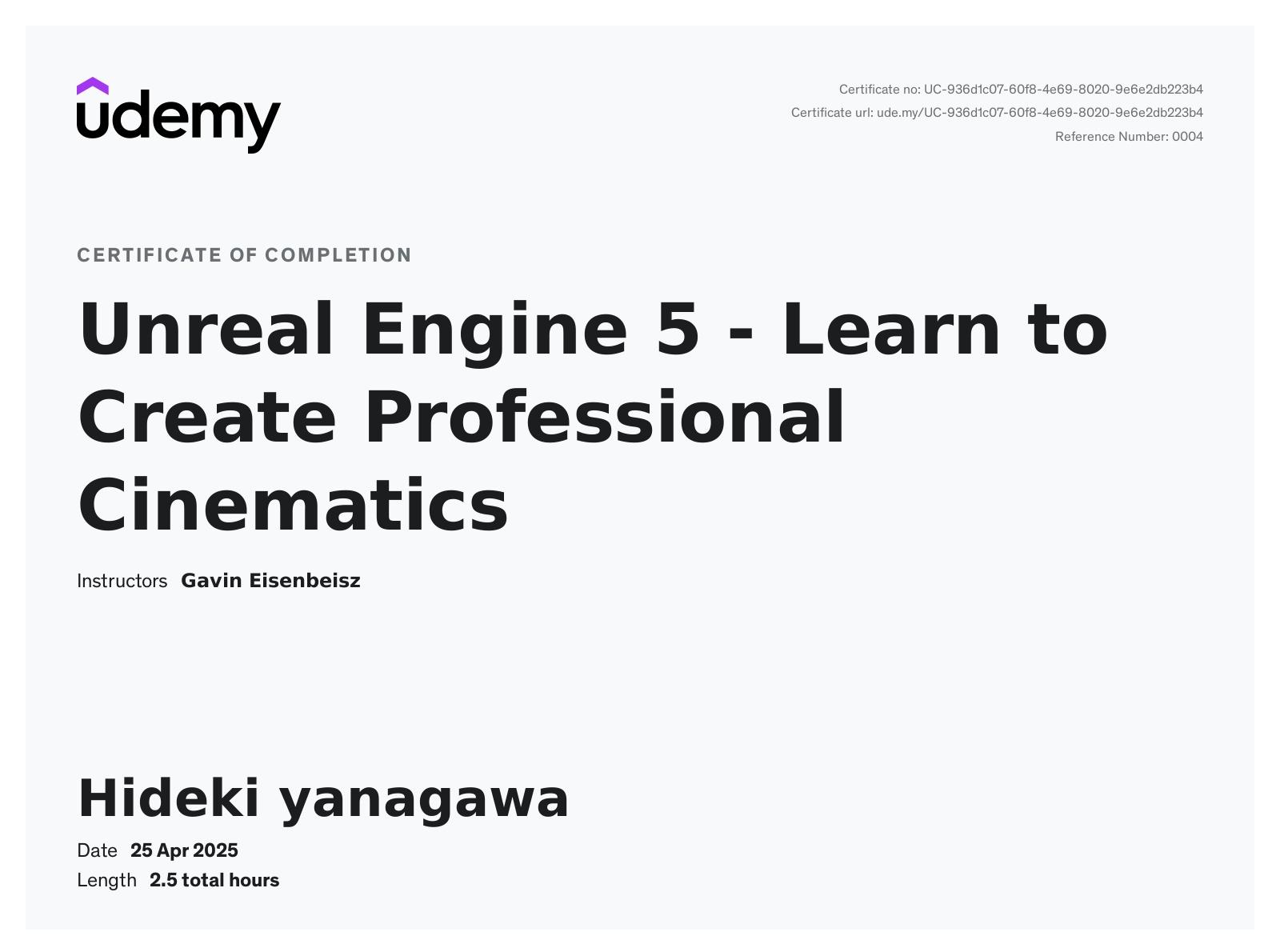 Unreal Engine 5 - Learn to Create Professional Cinematics